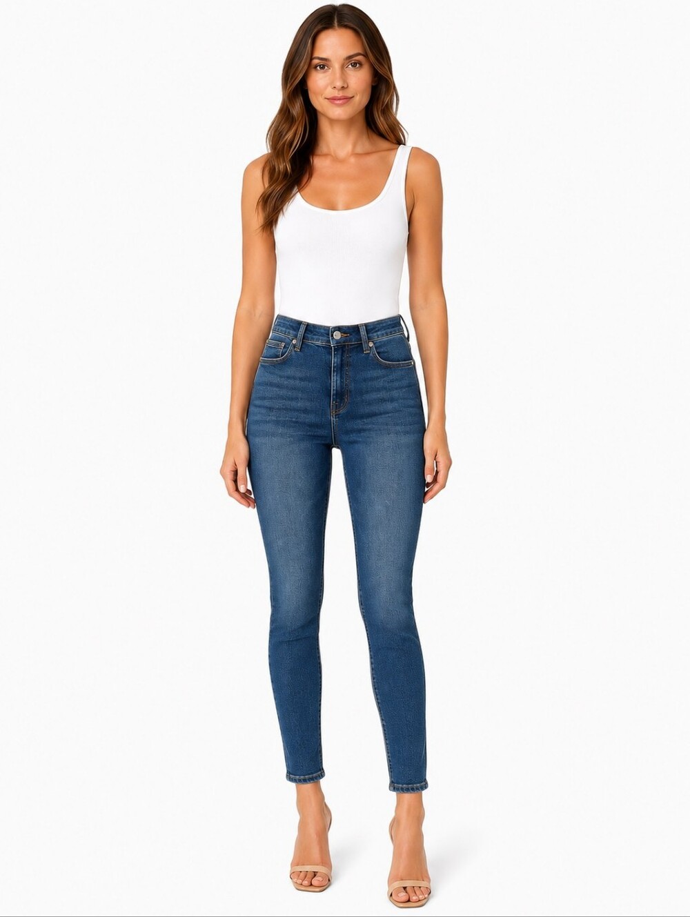 Good American Good Legs Skinny Jeans Women's 10/30 Blue High Rise Stretch